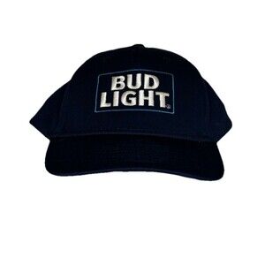 Bud Light Navy Blue Adjustable Baseball Hat Licensed Anheuser Busch Beer Cap